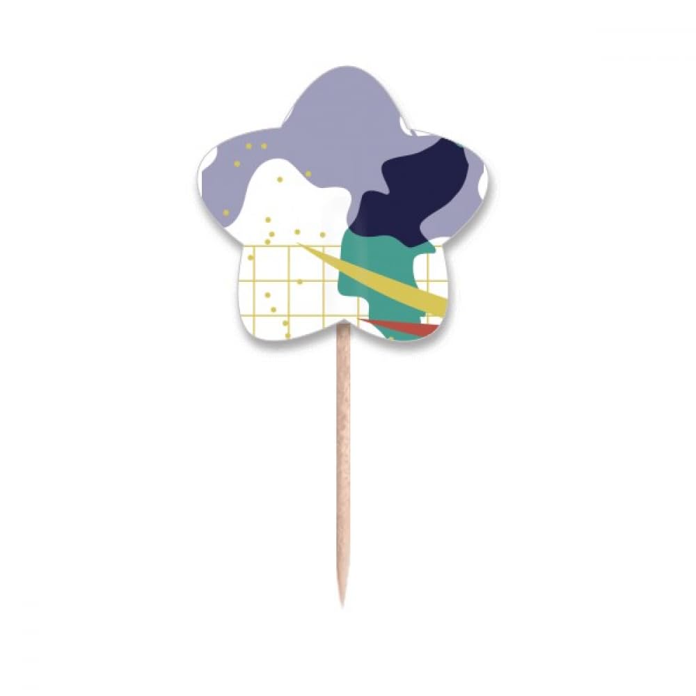 Cure-dents en treillis avec drapeaux et étoiles pour cocktail