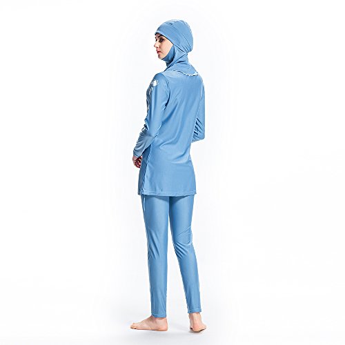 Bañadores islámicos para vacaciones en la playa burkini floral de cobertura completa 4