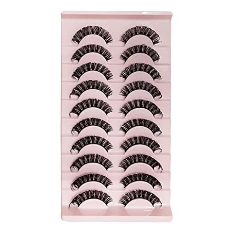 Aussido False Eyelashes, Russian Strip Lashes, Natural Look Fluffy Wispy D Curly Fake Eye Lashes(C-14MM) Cover