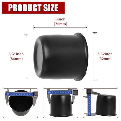 3.31 inch Wheel Center Caps Push-Through 4 Pack for Trailer Truck RV SUV by Podoy - Image 4