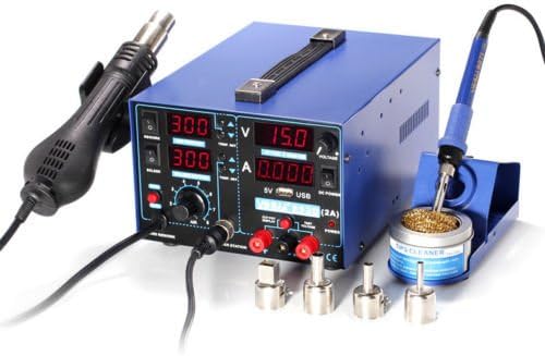 Jian Ya Na 220V 3in1 Digital Electronic Hot Air Heat Gun 853D 2A SMD Rework Solder Station