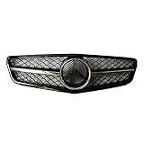 W204 AMG C63 Style Kühlergrill schwarz glänzend Auto Frontstoßstange Grill kompatibel mit Mercedes Benz C-Klasse W204 C180 C200 C300 2008–2014 (Color : A Type Sliver)