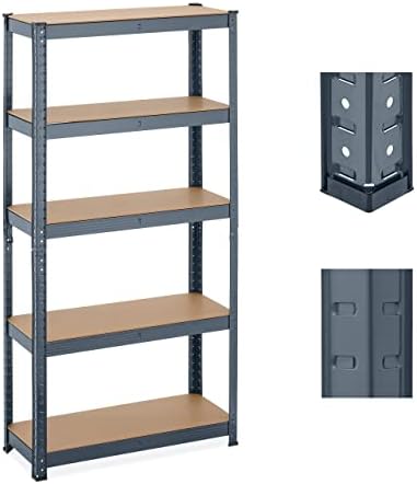 Relaxdays Étagère à charge lourde, 5 niveaux, HLP 150 x 75 x 30 cm Relaxdays Étagère à charge lourde, 5 niveaux, HLP 150 x 75 x 30 cm