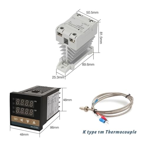 Thermocouple type K et régulateur PID REX-C100 220V avec relais statique SSR - 2