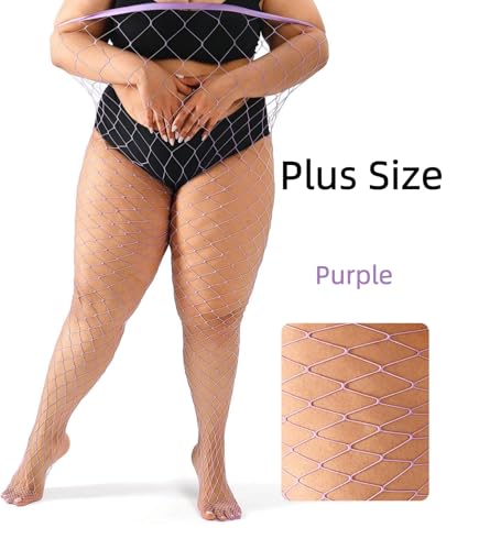 Image of Plus Size Fishnet tights stockings Big Mesh Leggings Pantyhose for women