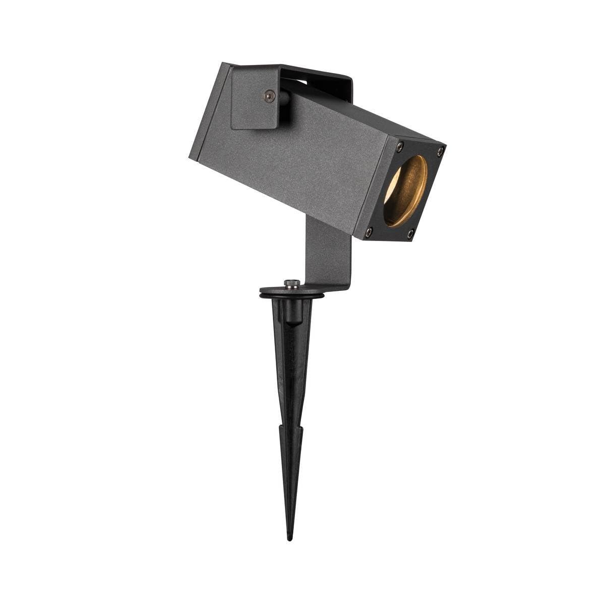 SLV lampada a picchetto THEO BRACKET SP QPAR51 / lampada da esterno per l’illuminazione di giardino, terrazza, piante, stradelli, stagni, faretto da esterno / GU10 IP65 7W antracite