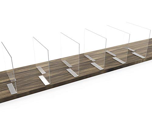 Clear Divider, 6 Pack Acrylic Shelf Dividers for Wood Closet Multi-Functional Organizer Separators, Perfect for Closets Kitchen Bedroom Shelving Organization, 11.8x10 inch, Acrylic Shelf Dividers