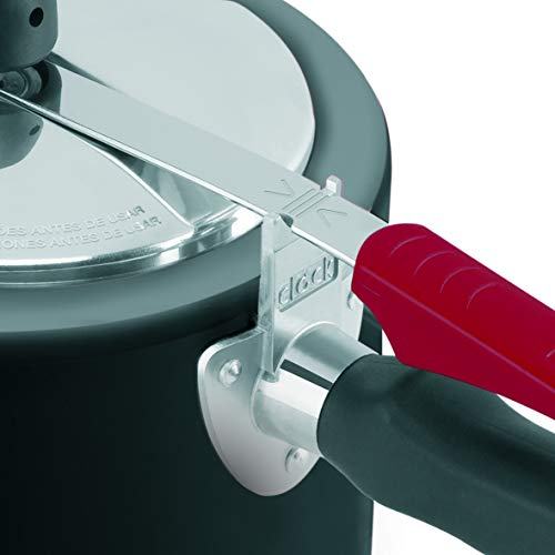 Panela de Pressão Revestida 4,5L Fechamento Interno, Clock 9295302824, Preto