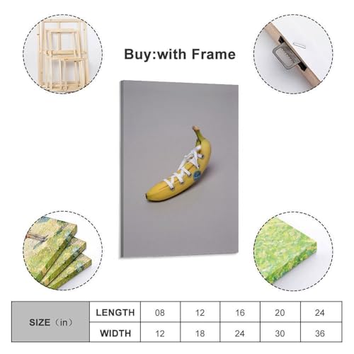 Décoration murale banane ZHOUKEG tableau moderne 20x30 - 2