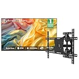 SYLVOX Outdoor TV 55 Zoll, 4K Randloser Smart Google TV mit 2000 nits, Dolby Atmos, WiFi & Bluetooth, IP56 Wasserdicht Outdoor Fernseher für Garten, Terrasse & Geschäft (Frameless Pro/2026)