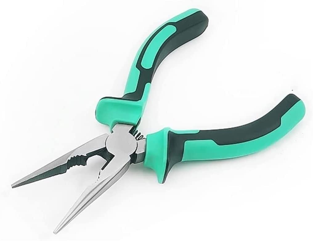 Seitenschneider, Drahtschneider, Kabelschneider, Fahrrad-Kabelschneider, Elektriker, Kabelschneider, 6 Zoll, 8 Zoll, Lange Spitzzange, Schere, Abisolierzange, Crimp-Handwerkzeuge, A (Color : C) (Colo
