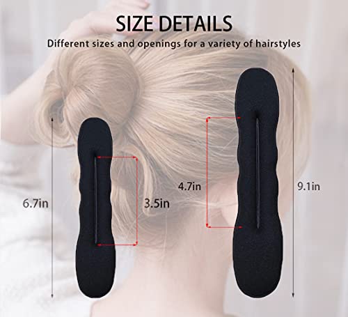 4 Pack Hair Bun Maker For Hair Donut Bun Maker,Magic Snap Roll Sponge Bun Donut Hair Maker For Women #TOP1