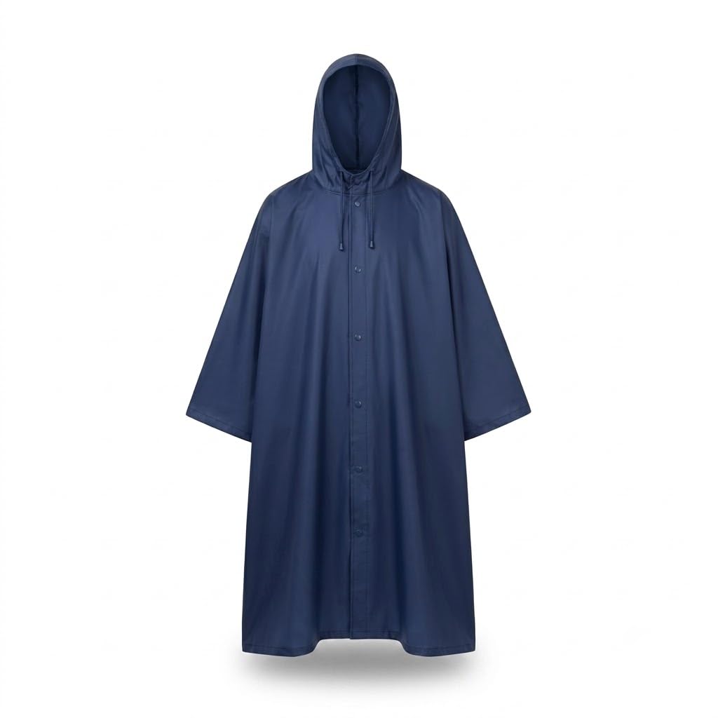 drumstone Hooded Waterproof Rain Suit for Men & Women, Navy Blue Lightweight Reusable Full Body Raincoat with Full Sleeves for Travel, Bike Riding, Camping, Hiking, Trekking & Outdoor Use-picture-42