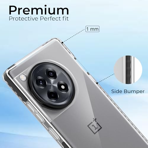 Image of A rtistque Ultra Stylish Back Cover Case for OnePlus 12R 5G | Premium Shockproof TPU | Protective Design | OnePlus 12R 5G Cover - Black