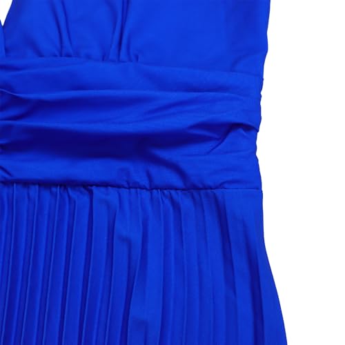 Image of ZVO Women Maxi Dress Sexy Cocktail Party Long Dress Summer Loose Beach Dresses A-line Pleated Halter Dress