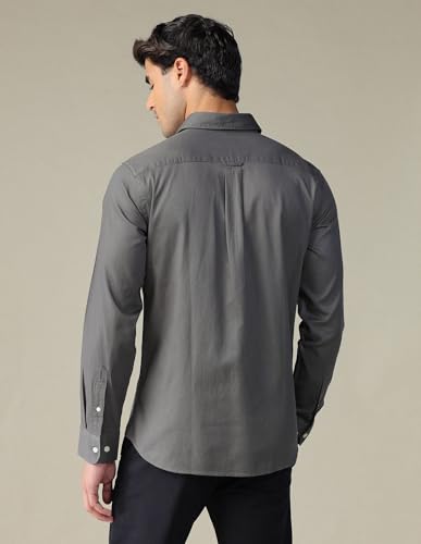 Image of U.S. Polo ASSN. Solid Tailored Fit Cotton Shirts for Men - 100% Cotton, Full Sleeve Mens Casual Shirts