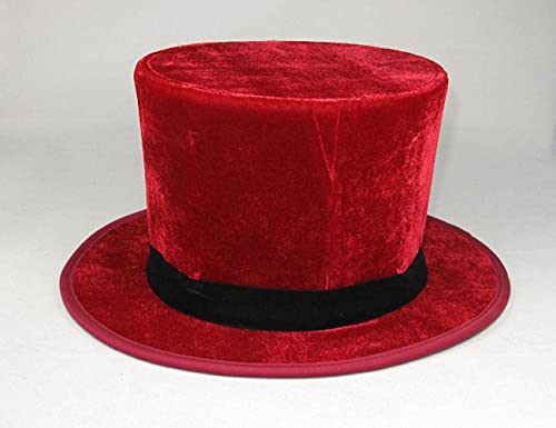 Chapeau haut-de-forme pliable rouge pour animer un anniversaire