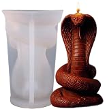 3D Cobra Snake Candle Mold, Gothic Cobra Silicone Molds for Candles Soap Resin Gypsum Concrete Cement Craft, Animal Soap Mold for DIY Artisan Gifts Gothic Home Decor