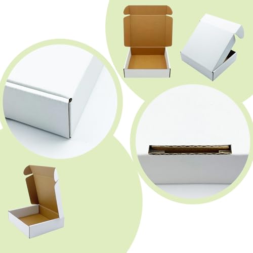 Cajas de regalo de comercio electrónico blancas de 8x7x2 pulgadas 5