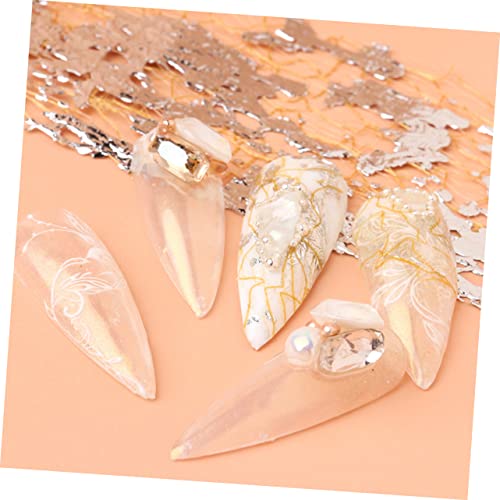 minkissy 1 Caixa De Adesivos De Nail Art Adesivos De Folha De Adesivos De Nail Art Decalque Adesivo