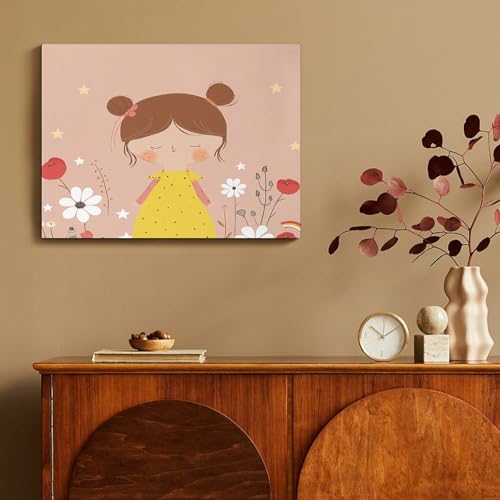 Toile murale arc-en-ciel encadrée - Solution déco rapide sans montage - 5
