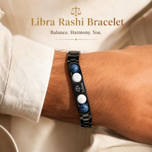 Image of Gratify Birth Crystal Metal Rashi Bracelet for Men & Women | Natural Gemstone Bracelet | Adjustable Spiritual Crystal Bracelet | Includes Authenticity Certificate | Gift for Astrology Lovers