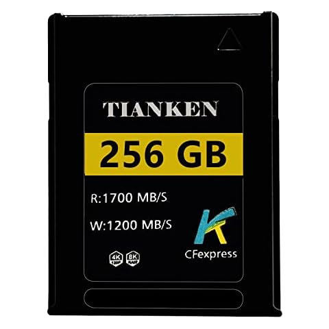 Tianken 256GB CFexpress Type B Memory Card, Up to 1700MB/s Read, Compatible with Nikon, Panasonic & Canon DSLR Cameras Cover