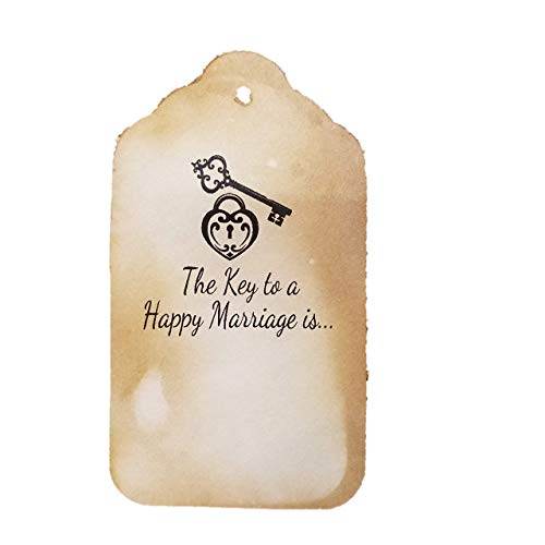 The Key to a Happy Marriage is... Non-Personalized Tea Stained