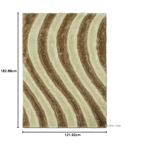 Image of Modern Quality Carpet /Trending Design Hand Woven Fluffy Rug /Mats for Bedroom /Dinning Hall /Living Room 2-inch Thick [Size 4x6 feet]