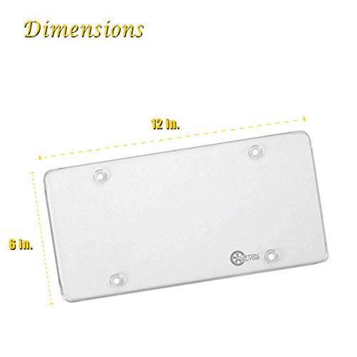 Vaygway Clear License Plate Cover- Flat Car License Plate Shield- 2 Pk Back And Front- Fits All Standard Us Plates- Heavy Duty All Weather Universal- Suv Car Truck Van Auto #TOP2