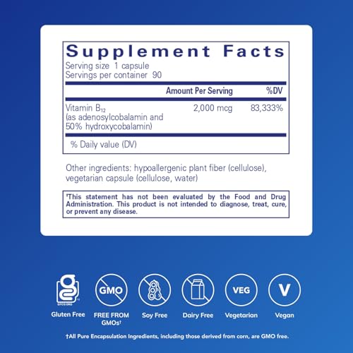 Pure Encapsulations Adenosyl/Hydroxy B12 Capsules