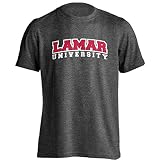 Sport Your Gear Lamar University Cardinals Classic Arch Campus Short Sleeve T-Shirt Charcoal Heather Medium