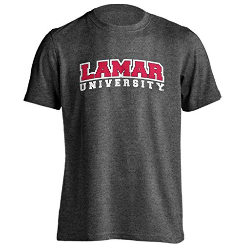 Sport Your Gear Lamar University Cardinals Classic Arch Campus Short Sleeve T-Shirt (Charcoal Heather, 3X-Large)