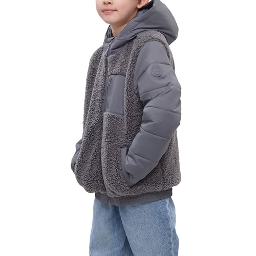 Rokka&Rolla Boys' Water-Resistant Sherpa Puffer Jacket2