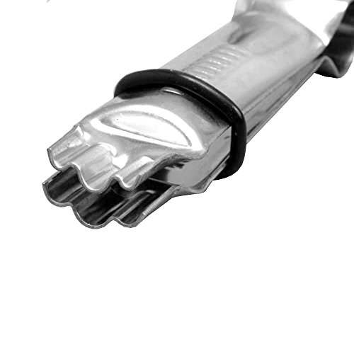 PME Triple Scallop PME Closed Plain Crimper, Large, Silver