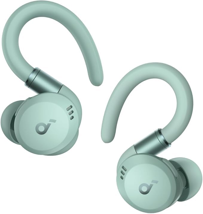 soundcore Auriculares inalámbricos Anker Sport X20, Auriculares de Entrenamiento inalámbricos, Ganchos giratorios y Extensibles, cancelación de Ruido, Graves Profundos(Reacondicionado)