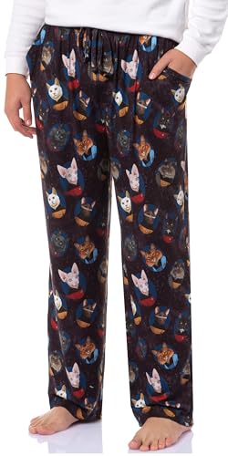 Star Trek The Next Generation TNG Men's Cat Sleep Tossed Print Pajama Pants for Adults - Main Image