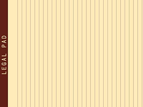 Legal Writing Pad: Top Bound, 50 Sheets/100 Pages, Cream Paper, 6