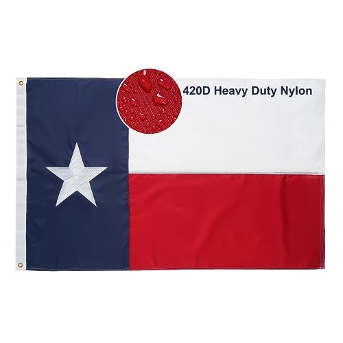 Drapeau du Texas extérieur en nylon résistant avec œillets 0,9x1,5m