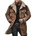 Generisch Jeansjacke Herren Teddyfleece Jacke Kurzmantel Teddy Dame Blazer Dufflecoat Wintermantel Wollmantel Beige Xl