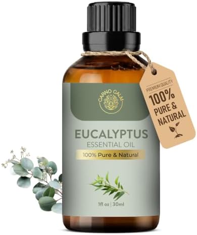 Carno Calm Eukalyptusöl ätherisches Öl für Diffusor, 30 ml | 100% reines natürliches Eukalyptusöl für Aromatherapie, Inhalation, Massage, Bad sowie Haut und Haar.(1 fl oz)