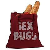 Indica Plateau Sex Bugs Red Large Canvas Tote Bag