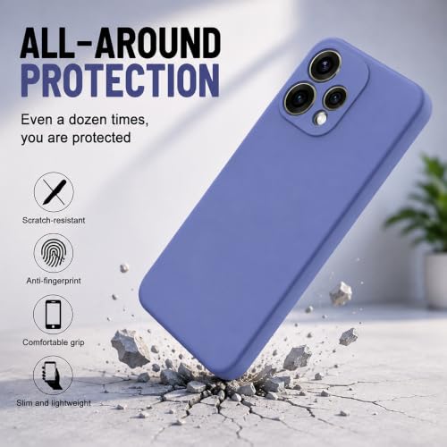 Image of Back Cover Compatible with Oppo Reno15 5G | Full Camera Protection | Premium Liquid Silicon Case | Flexible Bumper Case for Oppo Reno15 5G (Blue)