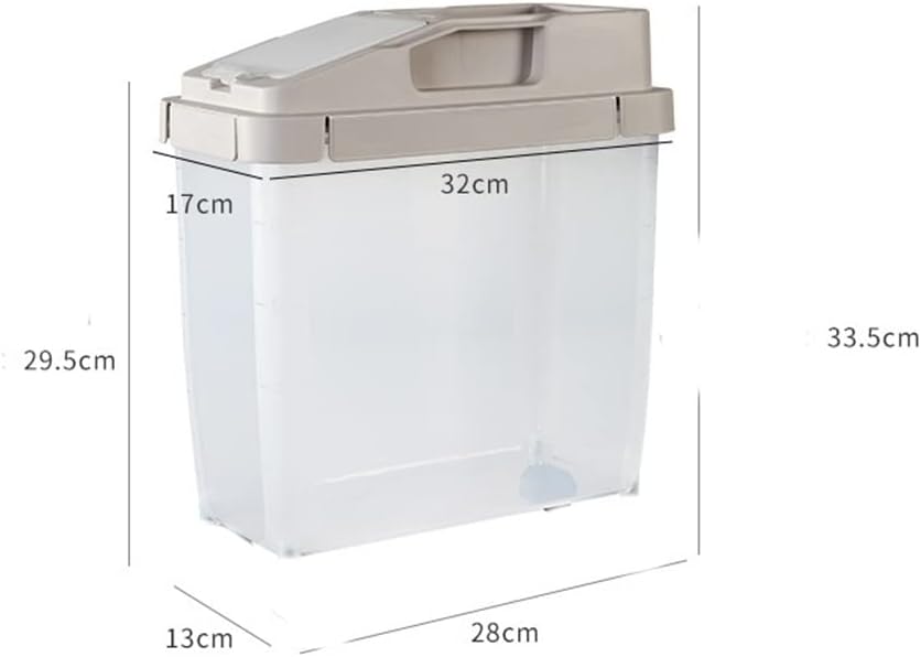 Large Plastic Bucket proof Transparent Sealed Rice Storage Box Kitchen Cylinder Flour Miscellaneous Grain