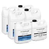 EcoPoxy UVPoxy Table Top Coating & Art Epoxy Resin Kit - 5.28 Gal / 20L: Fast-curing, UV/Yellowing Resistant, Water-Clear, Bio-Based Resin | Self-leveling, High-Gloss Epoxy for Table Tops & Fluid Arts