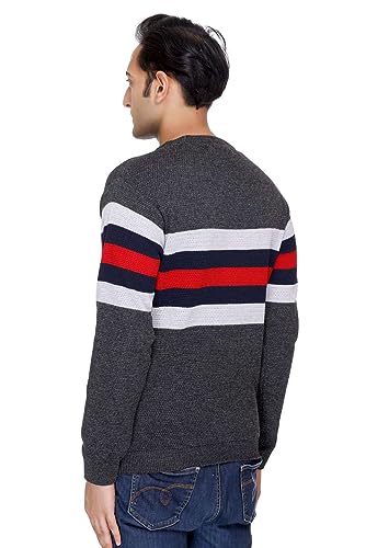Image of Men's Acrylic Wool Printed Round Neck Full Sleeve Sweater