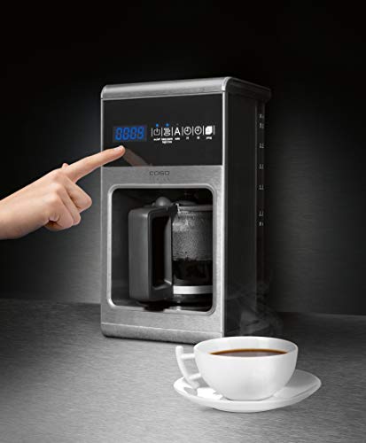 Caso Coffee One Coffe 1ne-Cafetera de diseño con Filtro y Pantalla táctil, 1050 W, 10 Pints, Acero Inoxidable, Black - Imagen 7