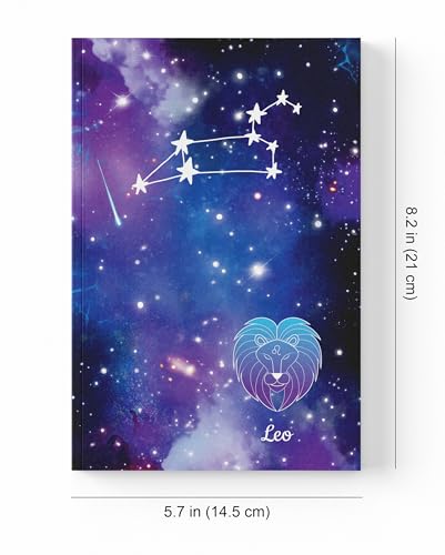 Image of AccuPrints A5 Premium Soft Bound Notebook Size 5.8 * 8.25 inches Diary for Girls and Women (144 Ruled Pages with planner, 80 GSM) (Leo zodiac signs)