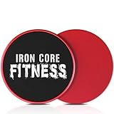Iron Core Fitness 2 x Dual Sided Core Sliders Ultimate Core Trainer | Gym, Home Abdominal & Total Body Workout Equipment | for use on All Surfaces