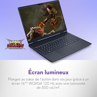 Alienware 16x Aurora PC Portable Gaming AC16251-16" WQXGA 240Hz G-Sync, Intel Core Ultra 9 275HX Series 2, NVIDIA GeForce RTX 5070, 32Go RAM, 1To SSD, Windows 11 Home, Clavier RGB AlienFX Azerty